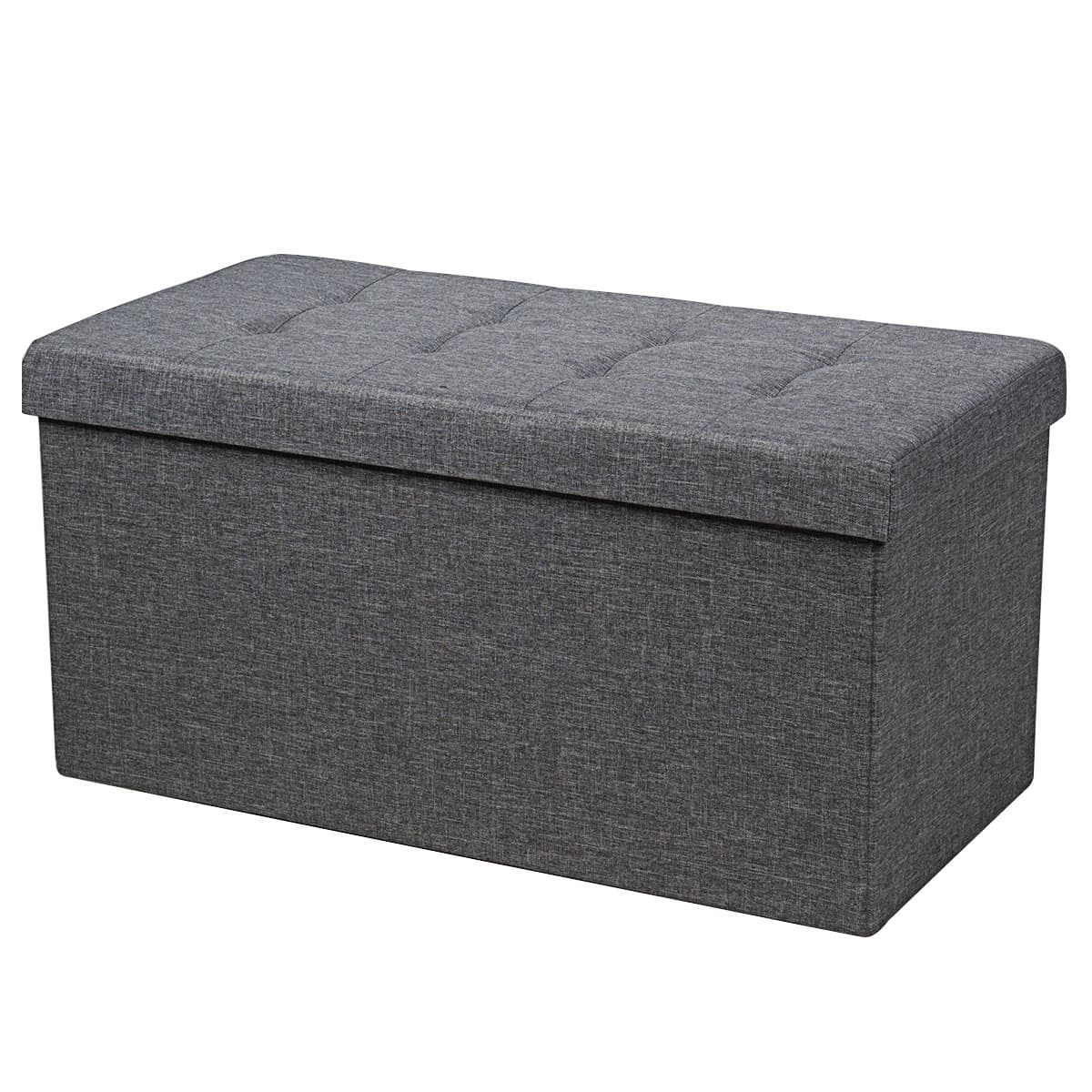 Pouf de Rangement Pliable Coffre à Jouets avec Bac de Rangement Amovible Banc à Chaussures avec Repo