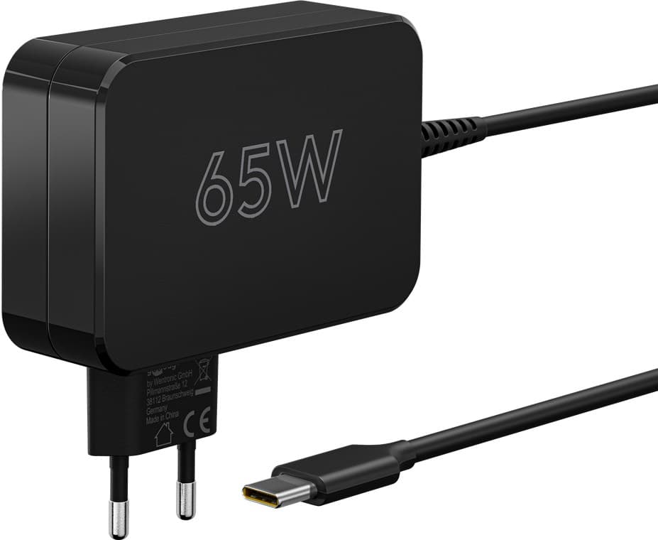 Chargeur USB-C™ Goobay pour ordinateurs portables (65 W) noir