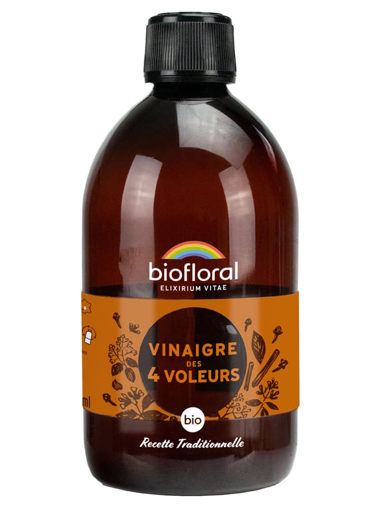 Biofloral Vinaigre 4 Voleurs Bio 500 ml Remèdes Traditionnels