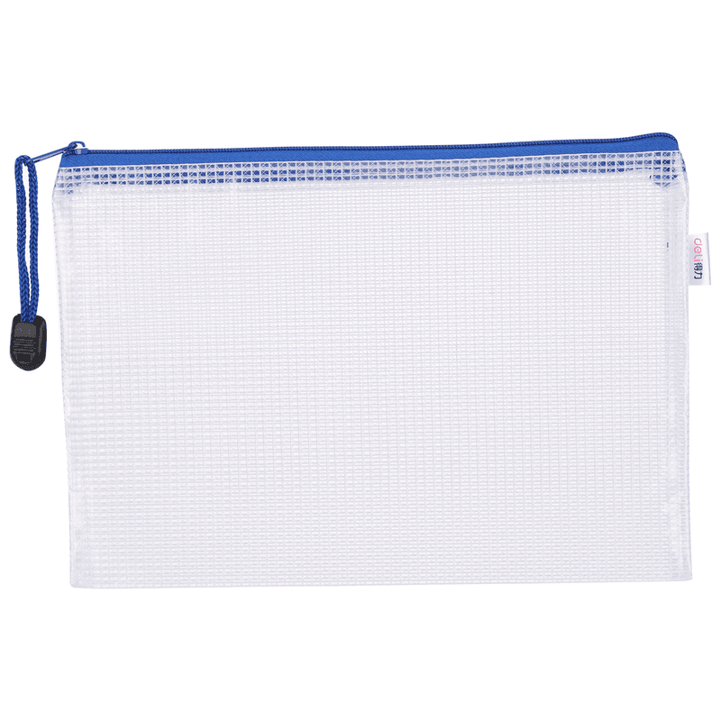 Deli Pochette en maille à fermeture éclair, design minimaliste en matériau durable, lot de 1 pour bureau moderne, voyage et organisation quotidienne