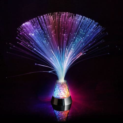 Veilleuse Lampe Fibre Optique Couleurs Changeantes 33x8cm Dès 5 ans